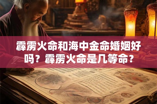 霹雳火命和海中金命婚姻好吗?霹雳火命是几等命? 霹雳火命和海中金命婚姻好吗?霹雳火命是几等命?