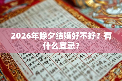 2026年除夕结婚好不好？有什么宜忌？