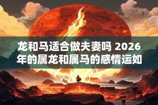 龙和马适合做夫妻吗 2026年的属龙和属马的感情运如何 龙和马适合做夫妻吗 2026年的属龙和属马的感情运如何
