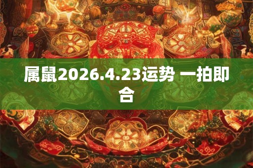 属鼠2026.4.23运势 一拍即合 属鼠2026.4.23运势 一拍即合
