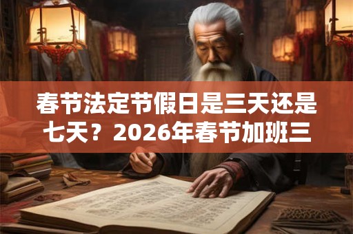 春节法定节假日是三天还是七天？2026年春节加班三倍是几天？