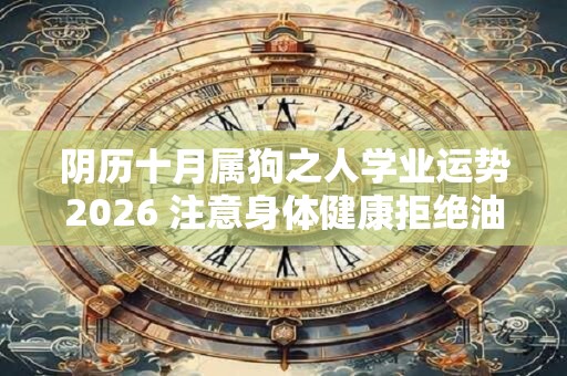 阴历十月属狗之人学业运势2026 注意身体健康拒绝油腻食品 阴历十月属狗之人学业运势2026 注意身体健康拒绝油腻食品