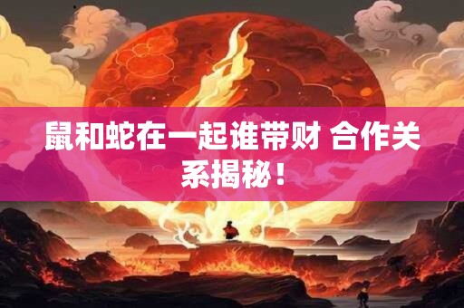 鼠和蛇在一起谁带财 合作关系揭秘！