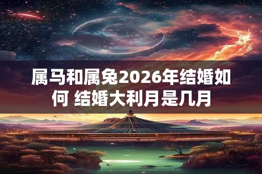 属马和属兔2026年结婚如何 结婚大利月是几月