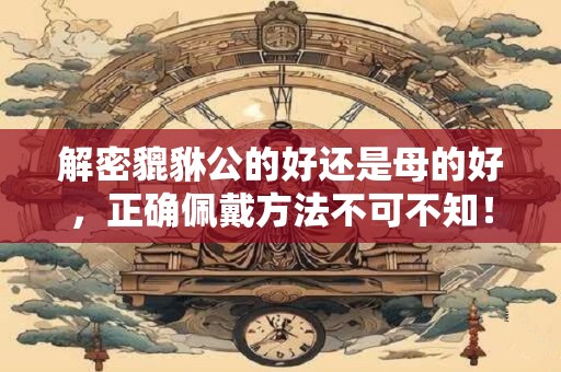 解密貔貅公的好还是母的好，正确佩戴方法不可不知！