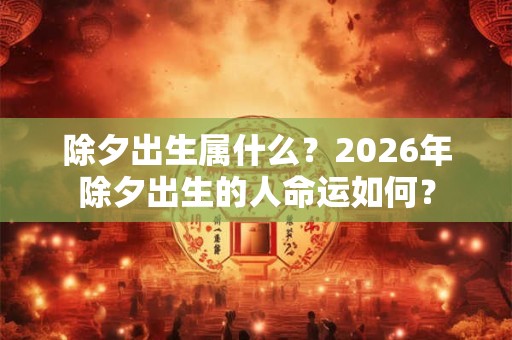 除夕出生属什么？2026年除夕出生的人命运如何？