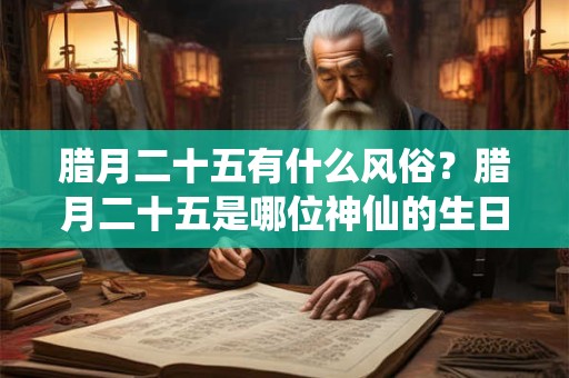 腊月二十五有什么风俗?腊月二十五是哪位神仙的生日? 腊月二十五有什么风俗?腊月二十五是哪位神仙的生日?