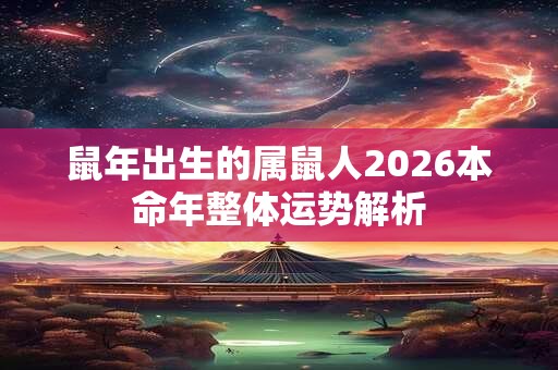 鼠年出生的属鼠人2026本命年整体运势解析