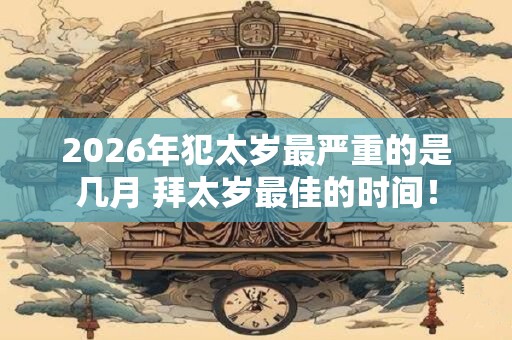 2026年犯太岁最严重的是几月 拜太岁最佳的时间！