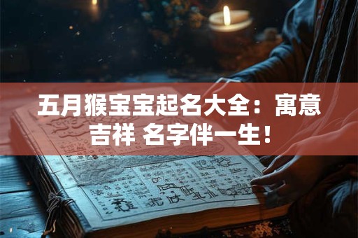 五月猴宝宝起名大全:寓意吉祥 名字伴一生! 五月猴宝宝起名大全:寓意吉祥 名字伴一生!