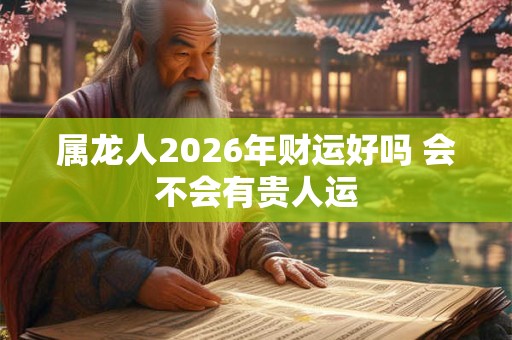属龙人2026年财运好吗 会不会有贵人运 属龙人2026年财运好吗 会不会有贵人运