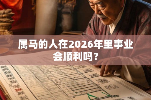 属马的人在2026年里事业会顺利吗？