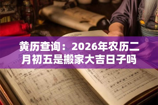 黄历查询:2026年农历二月初五是搬家大吉日子吗 黄历查询:2026年农历二月初五是搬家大吉日子吗