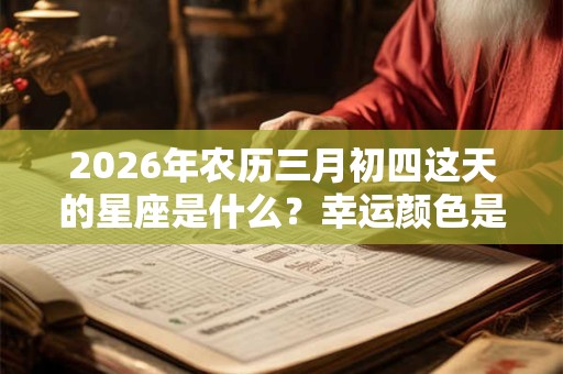 2026年农历三月初四这天的星座是什么？幸运颜色是哪个？