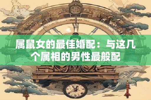 属鼠女的最佳婚配：与这几个属相的男性最般配