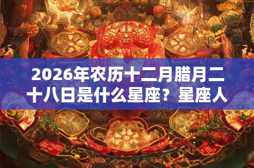 2026年农历十二月腊月二十八日是什么星座?星座人际相处如何? 2026年农历十二月腊月二十八日是什么星座?星座人际相处如何?