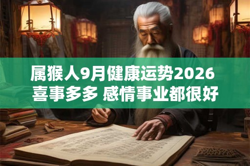 属猴人9月健康运势2026 喜事多多 感情事业都很好 属猴人9月健康运势2026 喜事多多 感情事业都很好