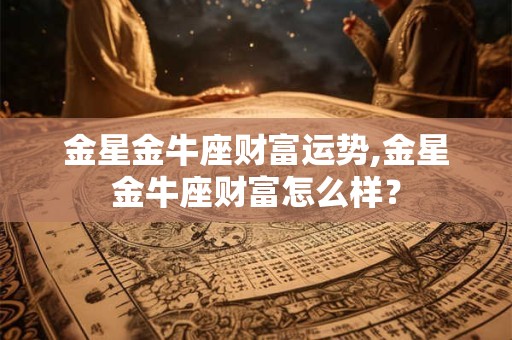 金星金牛座财富运势,金星金牛座财富怎么样? 金星金牛座财富运势,金星金牛座财富怎么样?
