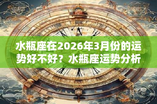 水瓶座在2026年3月份的运势好不好？水瓶座运势分析