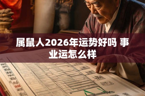 属鼠人2026年运势好吗 事业运怎么样