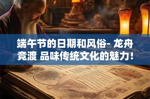 端午节的日期和风俗- 龙舟竞渡 品味传统文化的魅力！