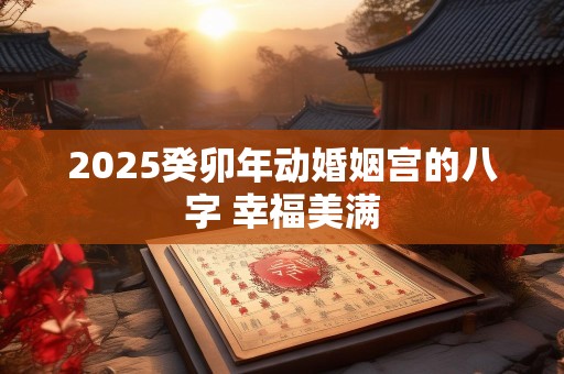 2025癸卯年动婚姻宫的八字 幸福美满