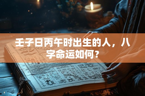 壬子日丙午时出生的人，八字命运如何？