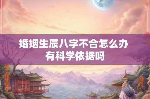 婚姻生辰八字不合怎么办 有科学依据吗