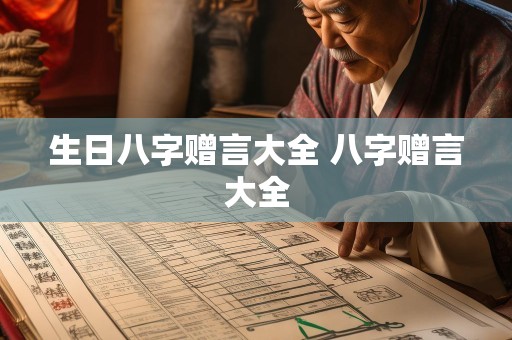 生日八字赠言大全 八字赠言大全
