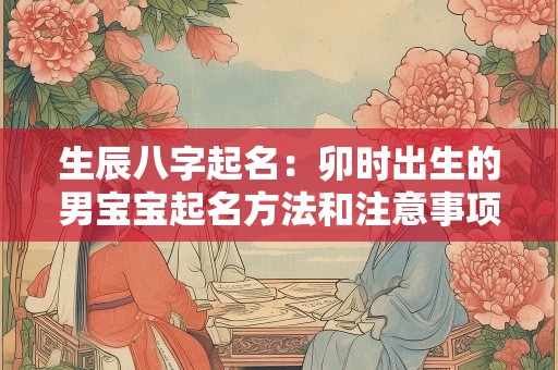 生辰八字起名：卯时出生的男宝宝起名方法和注意事项
