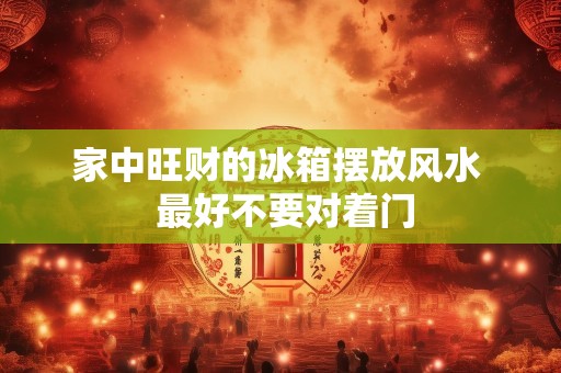 家中旺财的冰箱摆放风水  最好不要对着门