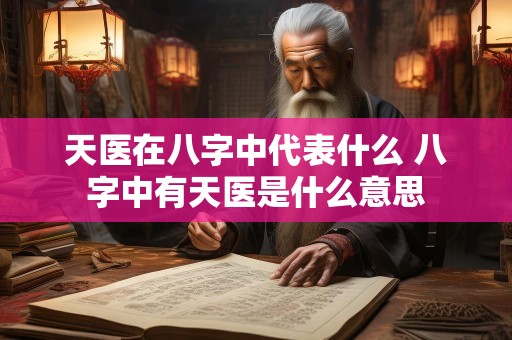 天医在八字中代表什么 八字中有天医是什么意思