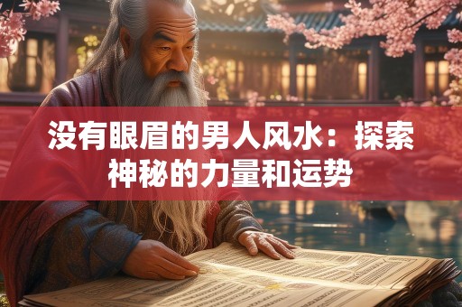 没有眼眉的男人风水：探索神秘的力量和运势
