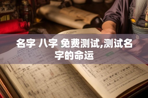 名字 八字 免费测试,测试名字的命运