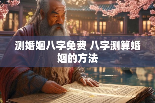 测婚姻八字免费 八字测算婚姻的方法