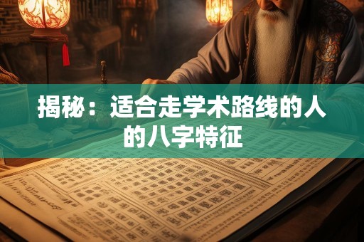 揭秘：适合走学术路线的人的八字特征