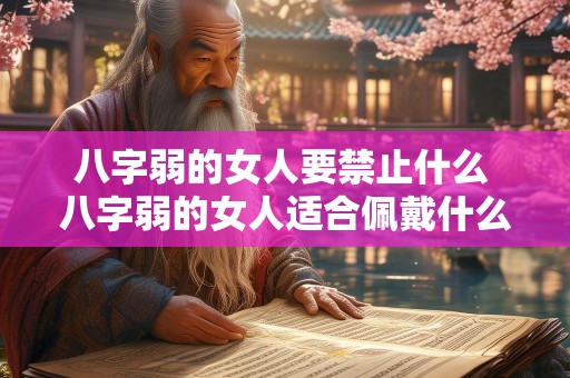 八字弱的女人要禁止什么 八字弱的女人适合佩戴什么