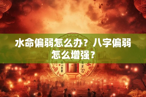 水命偏弱怎么办？八字偏弱怎么增强？