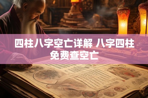 四柱八字空亡详解 八字四柱免费查空亡