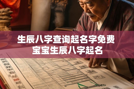生辰八字查询起名字免费 宝宝生辰八字起名