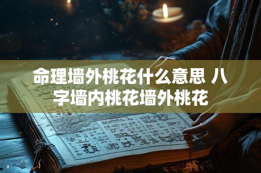 命理墙外桃花什么意思 八字墙内桃花墙外桃花