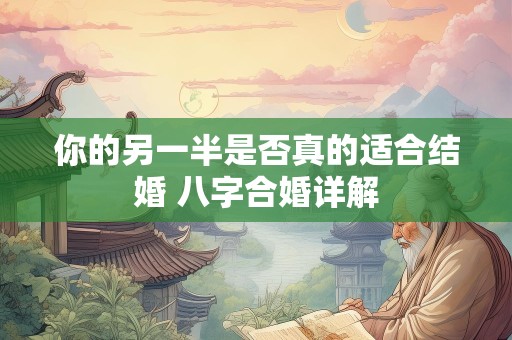 你的另一半是否真的适合结婚 八字合婚详解