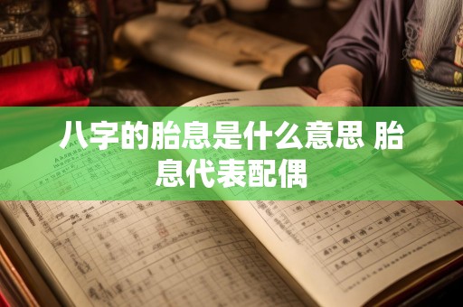 八字的胎息是什么意思 胎息代表配偶