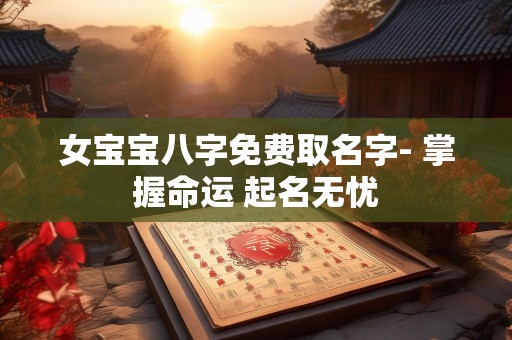 女宝宝八字免费取名字- 掌握命运 起名无忧