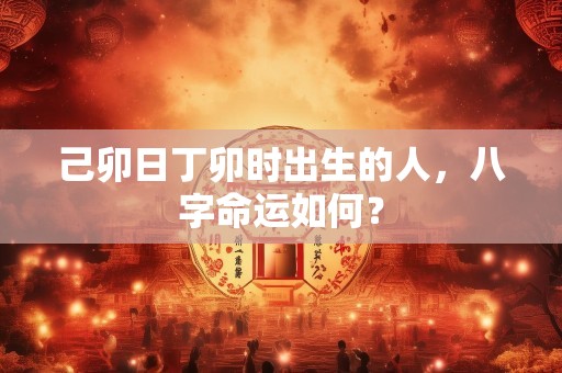 己卯日丁卯时出生的人，八字命运如何？