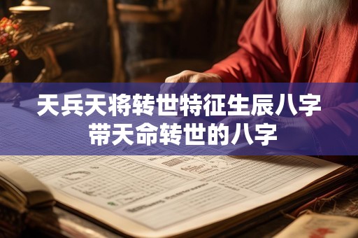 天兵天将转世特征生辰八字 带天命转世的八字