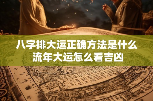 八字排大运正确方法是什么 流年大运怎么看吉凶