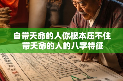 自带天命的人你根本压不住 带天命的人的八字特征