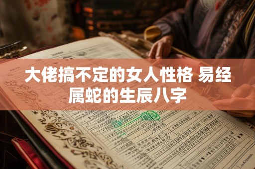 大佬搞不定的女人性格 易经属蛇的生辰八字