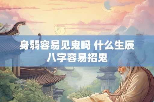 身弱容易见鬼吗 什么生辰八字容易招鬼